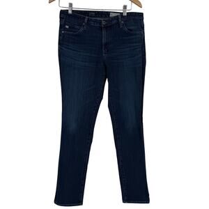 Ag Adriano Goldschmied  Prima Mid Rise Cigarette Ankle Blue Jeans 31R Stretch